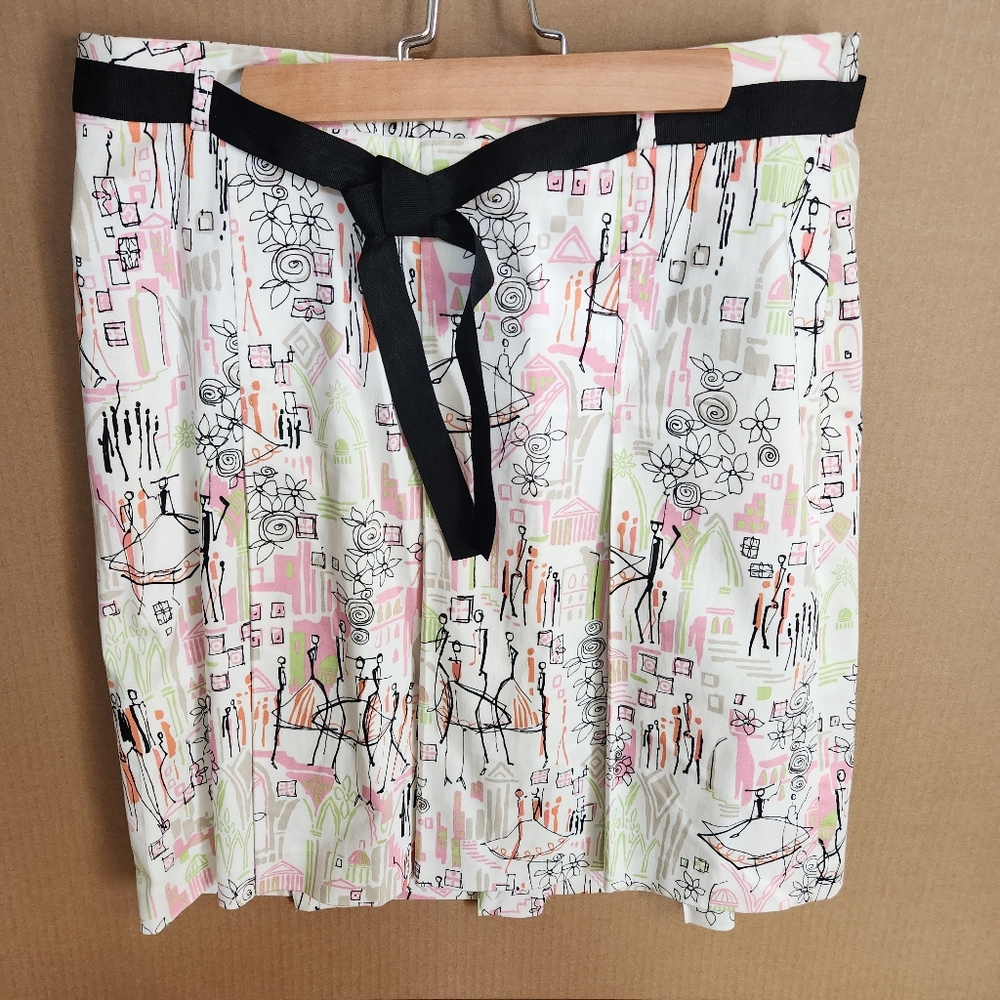Grace Elements White and Pink Skater Mini Skirt